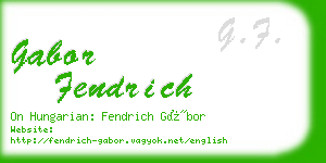 gabor fendrich business card